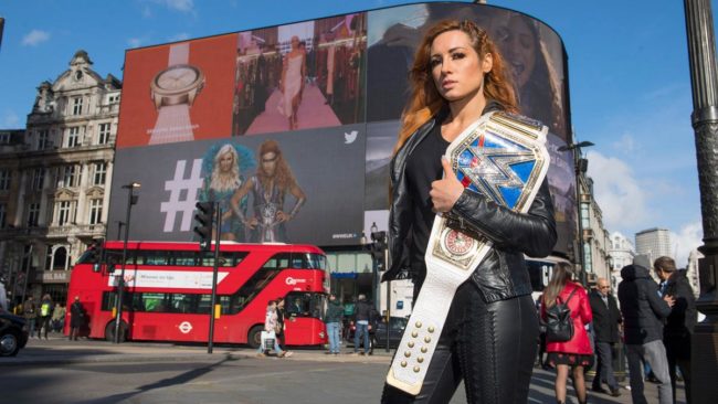 WWE's Becky Lynch in London.