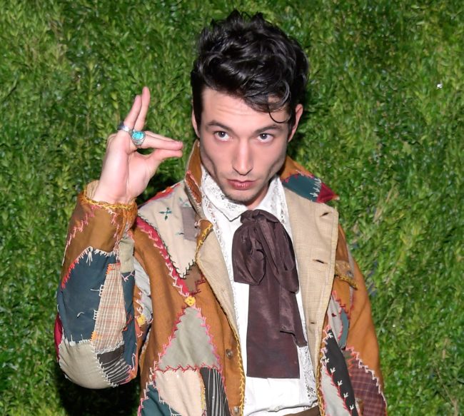 Fantastic Beasts star Ezra Miller attends the CFDA / Vogue Fashion Fund 15th Anniversary Event at Brooklyn Navy Yard on November 5, 2018