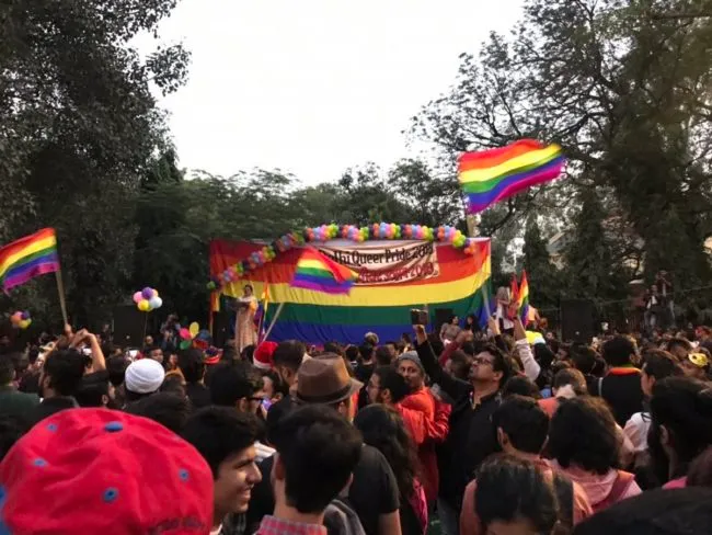 Thousands march through the streets of Delhi to celebrate Pride