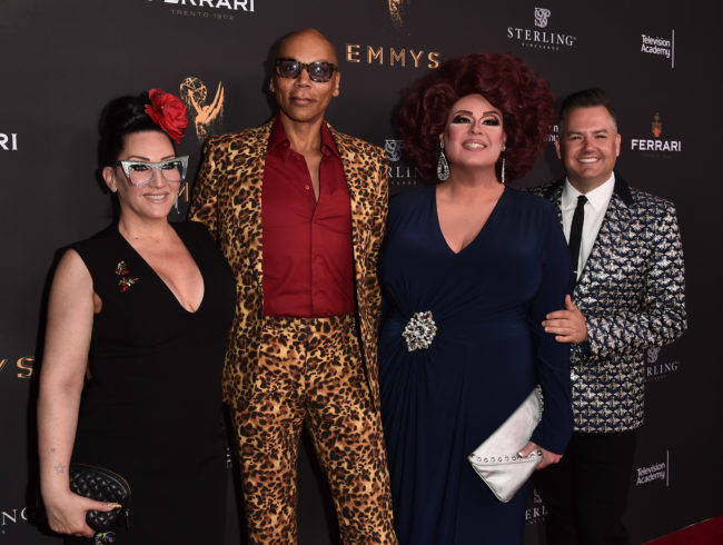Tv personalities Delta Work and Ross Mathews, Michelle Visage and RuPaul, who will both be starring in RuPaul Drag Race UK, attend the Television Academy's Performers Peer Group Celebration.