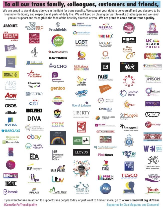 Best LGBT quotes 2018: 100 companies sign a joint letter showing solidarity with transgender people
