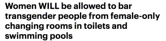 A headline in the Daily Mail about the trans community 