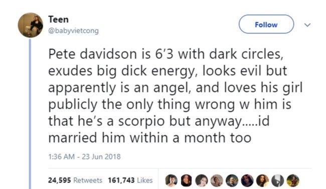 The tweet which sparked the "big dick energy" meme that was all over the internet in 2018