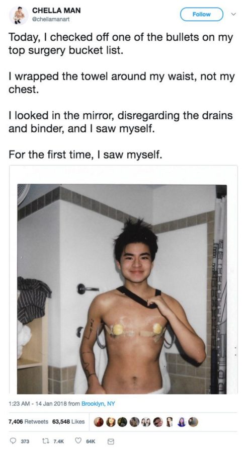 A Twitter user called chellamanart—a trans, New York City-based, genderqueer artist who set the internet with his queer gay viral tweet