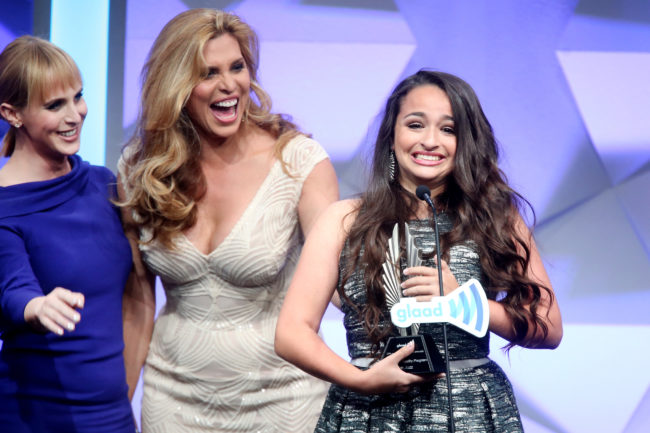 Jazz Jennings accepts the award for outstanding reality program for 'I am Jazz' onstage during the 27th Annual GLAAD Media Awards at the Beverly Hilton Hotel on April 2, 2016