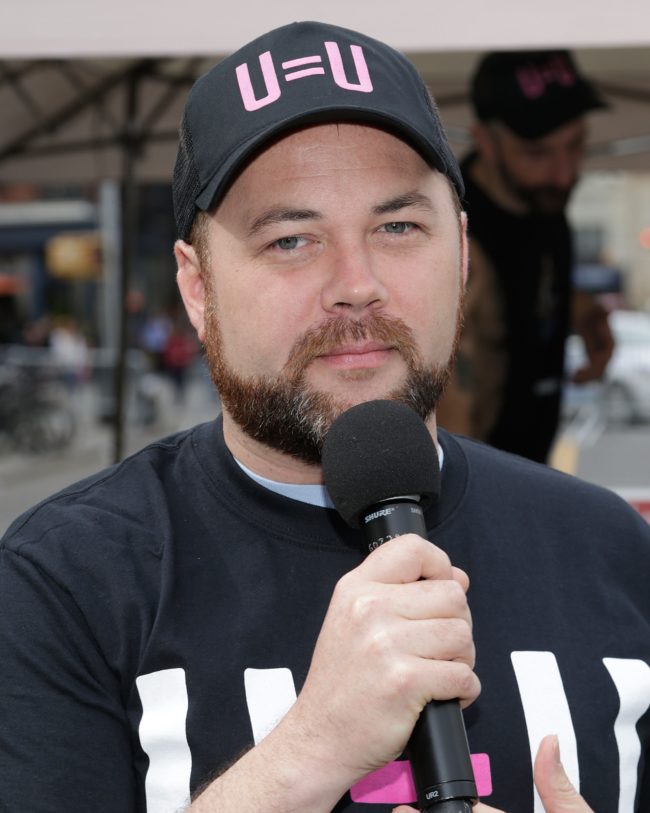 New York City council speaker Corey Johnson attends the U=U Rally to end HIV Stigma at the NYC AIDS Memorial on April 23, 2017 in New York City.