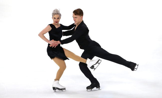 Karina Manta and Joseph Johnson dance to Sweet Dreams (Are Made of This) at the U.S. Figure Skating Championships at Little Caesars Arena on January 25, 2019 in Detroit, Michigan. 