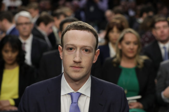 Facebook CEO Mark Zuckerberg arrives to testify before the US Senate 