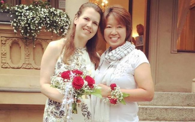 Japanese authorities have not yet given recognition to lesbian couple Ai Nakajima and Kristina Baumann, one of the 13 gay couples who filed a Valentine's Day lawsuit and who got married in Germany in 2018
