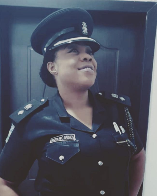 A photo of Dolapo Badmos, a police officer in Nigeria who has threatened gay people on Instagram