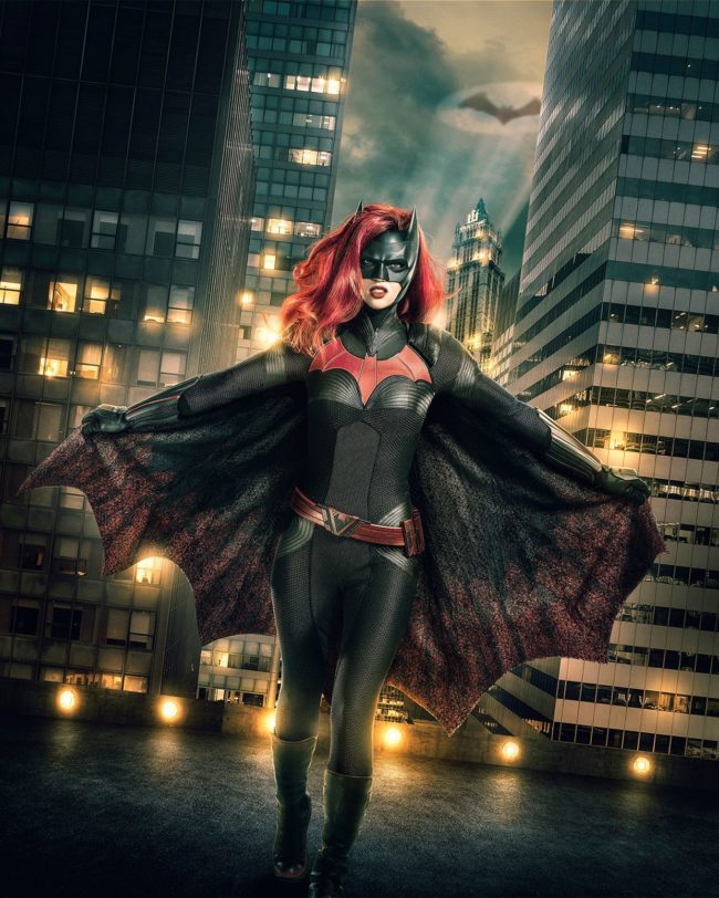 Ruby Rose as Batwoman in a promotional shot for The CW