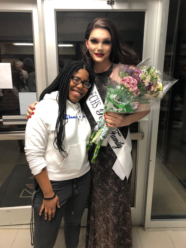 Trans homecoming queen Charlie Baum on the night she won the title on January 26 2019