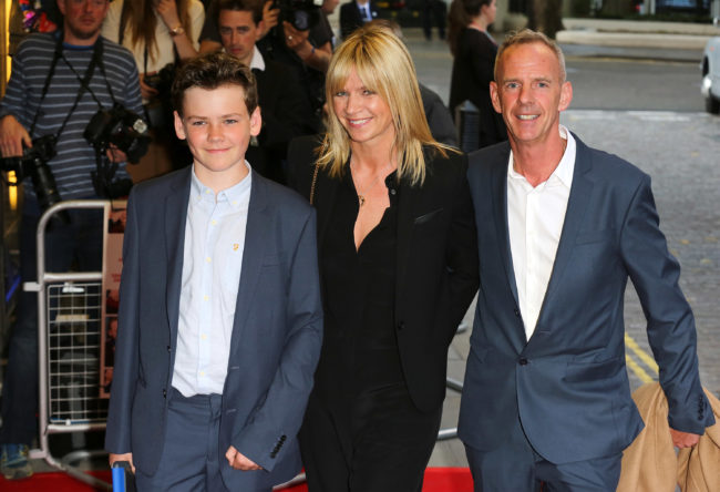 Woody Cook, Zoe Ball and Norman Cook attend the UK Gala screening of "Man Up" at The Curzon Mayfair on May 13, 2015 in London, England