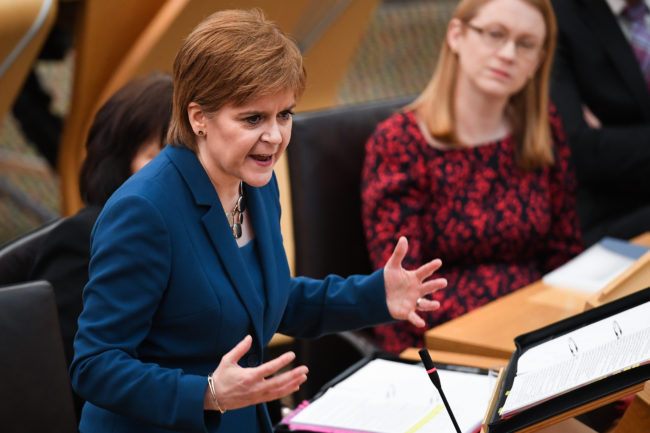 Scotland's First Minister Nicola Sturgeon defended transgender rights.