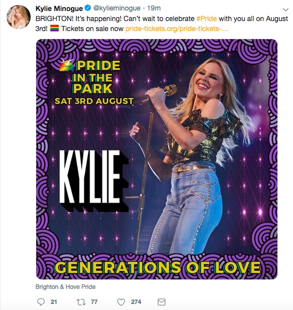 Kylie Minogue on Twitter 