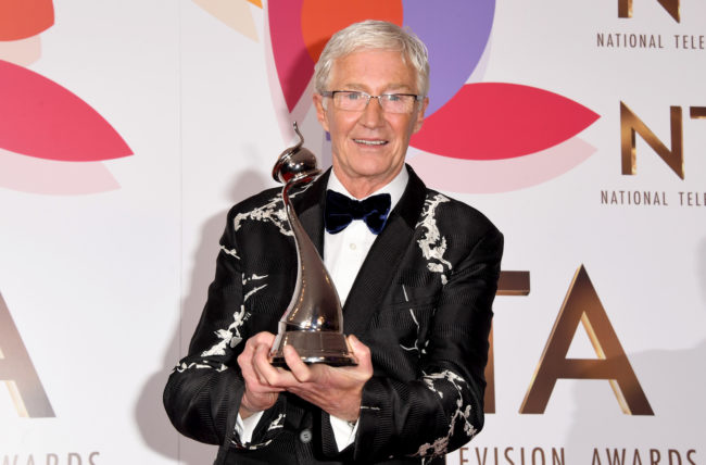 Reported new RuPaul's Drag Race UK judge Paul O'Grady with the award for Factual Entertainment Programme during the National Television Awards held at The O2 Arena on January 22, 2019 in London, England.