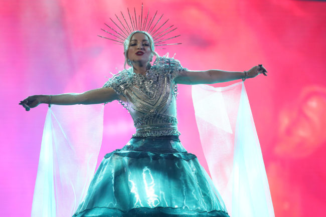 Kate Miller-Heidke performs during Eurovision - Australia Decides at Gold Coast Convention and Exhibition Centre on February 09, 2019 in Gold Coast, Australia