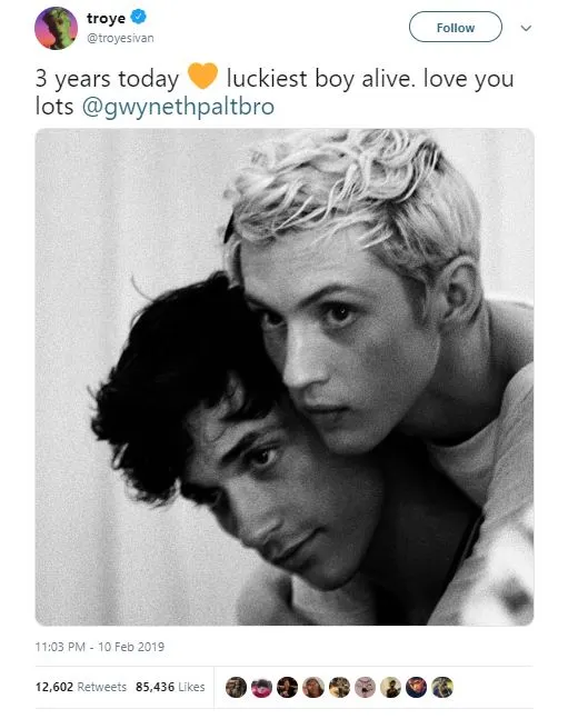 Troye Sivan dispels break-up rumours with heartfelt anniversary post
