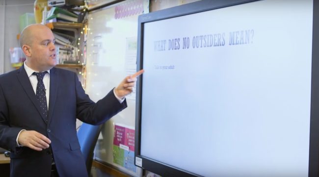 School teacher Andrew Moffat teaching his No Outsiders programme
