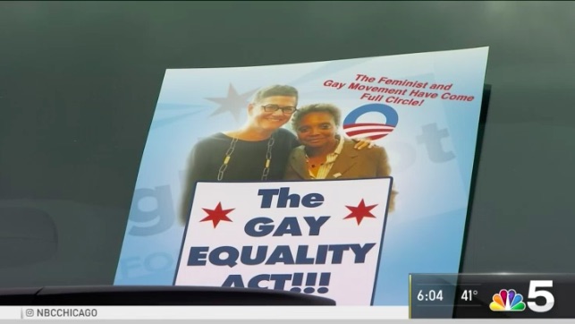 A homophobic flyer against lesbian mayoral candidate Lori Lightfoot in Chicago