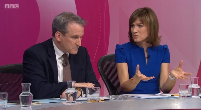 Education Secretary Damian Hinds is pressed by host Fiona Bruce