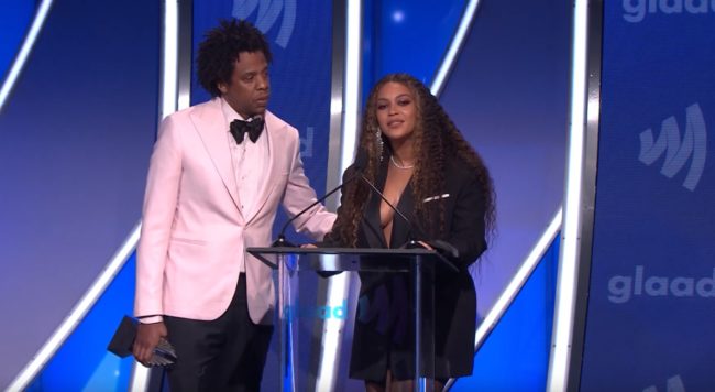 Beyoncé and Jay Z at the 2019 GLAAD Awards