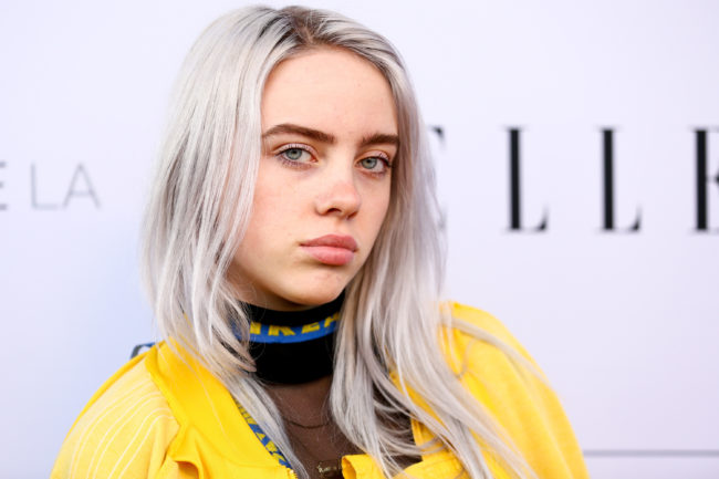Singer of Wish You Were Gay Billie Eilish attends the '2017 Billboard Music Awards' and ELLE Present Women In Music at YouTube Space LA.