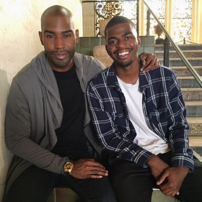 Queer Eye host Karamo Brown in an Instagram photo with his son Jason.