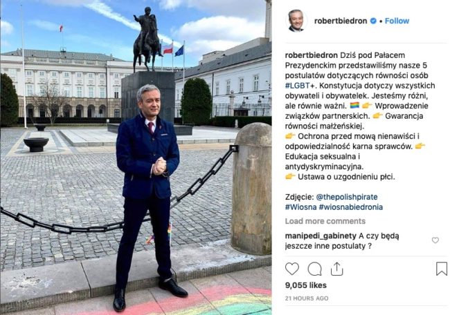 Gay politician Robert Biedron.