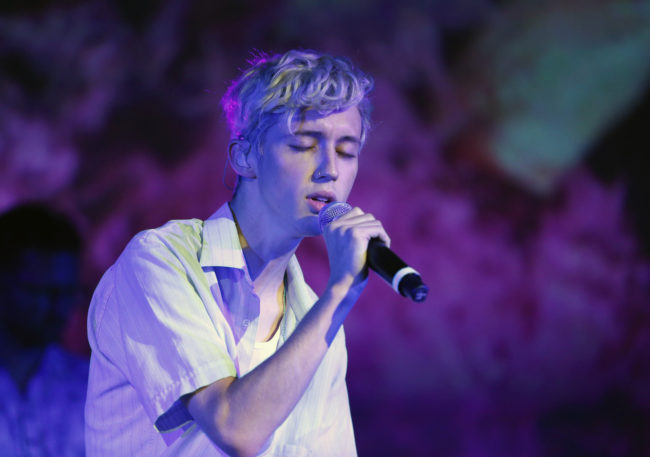 Troye Sivan performing at a recent concert.