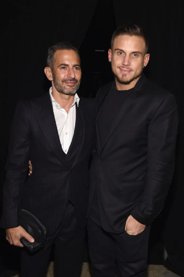 Marc Jacobs and Charly DeFrancesco attend Marc Jacobs Beauty Velvet Noir Mascara Launch Dinner on January 18, 2016 in New York City. 