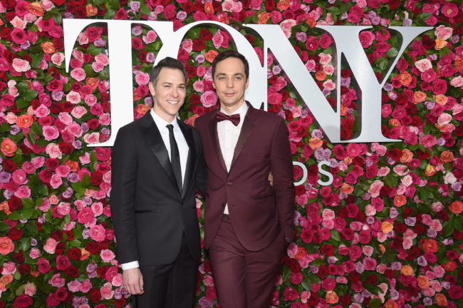 NEW YORK, NY - JUNE 10: Todd Spiewak and Jim Parsons attend the 72nd Annual Tony Awards at Radio City Music Hall on June 10, 2018 in New York City. (Photo by Jamie McCarthy/Getty Images)