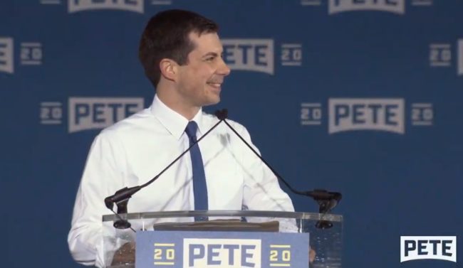 Pete Buttigieg launched his campaign at an event in South Bend, Indiana