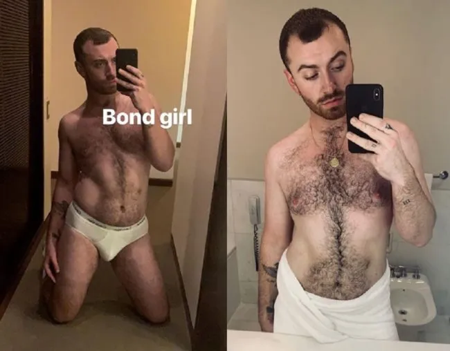 Sam Smith showed off his body on Instagram