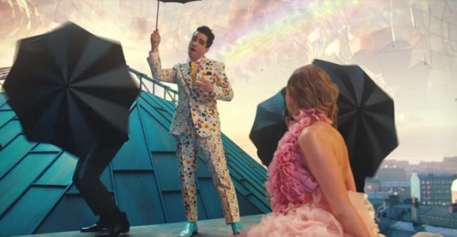 Brendon Urie in the music video for track "ME!"