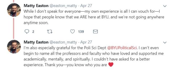 Matty Easton shared his thanks for the positive response to the video. (Twitter/@easton_matty)
