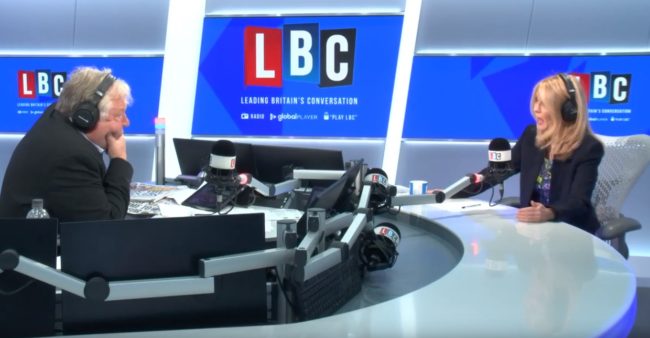 Conservative leadership candidate Esther McVey was challenged by Nick Ferrari on LBC
