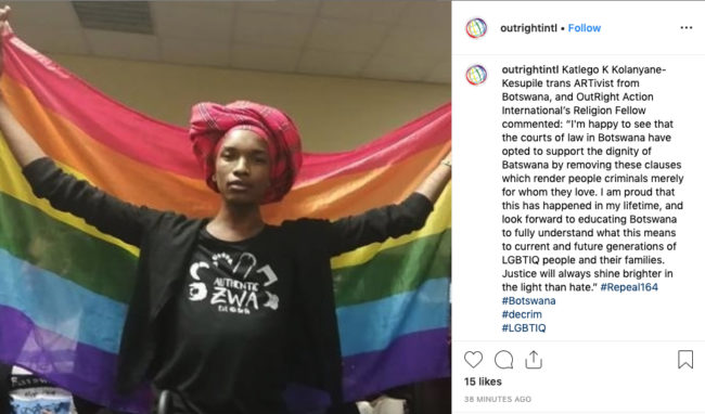 Botswana decriminalisation gay sex