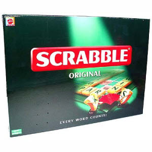Scrabble board.